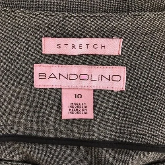 Bandolino Skirt Womens Size 10 Stretch Work Career Brown Flared EUC - Picture 6 of 7